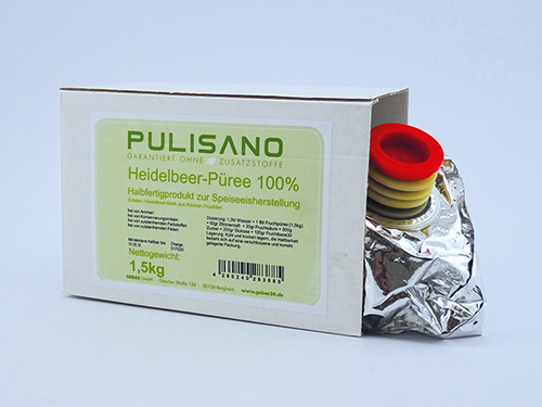 PULISANO Heidelbeer-Püree 100%8x1,5kg-Beutel 