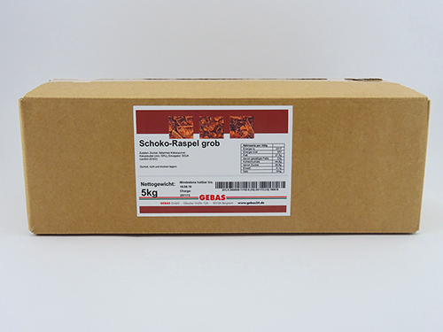 Schokoraspel grob 60% 5kg GEBA 
